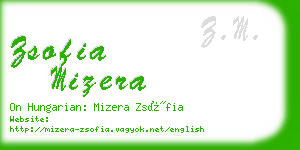 zsofia mizera business card